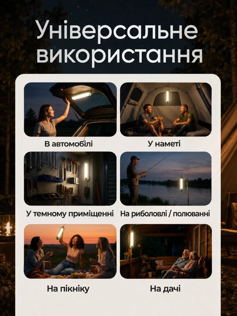 Універсальне використання ліхтаря